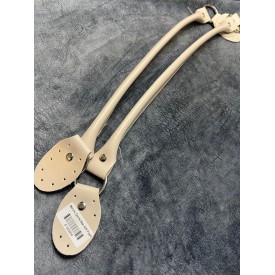 KULAKLI METAL HALKALI BORULU DERİ ÇANTA SAPI 50 CM (ÇİFT) KREM